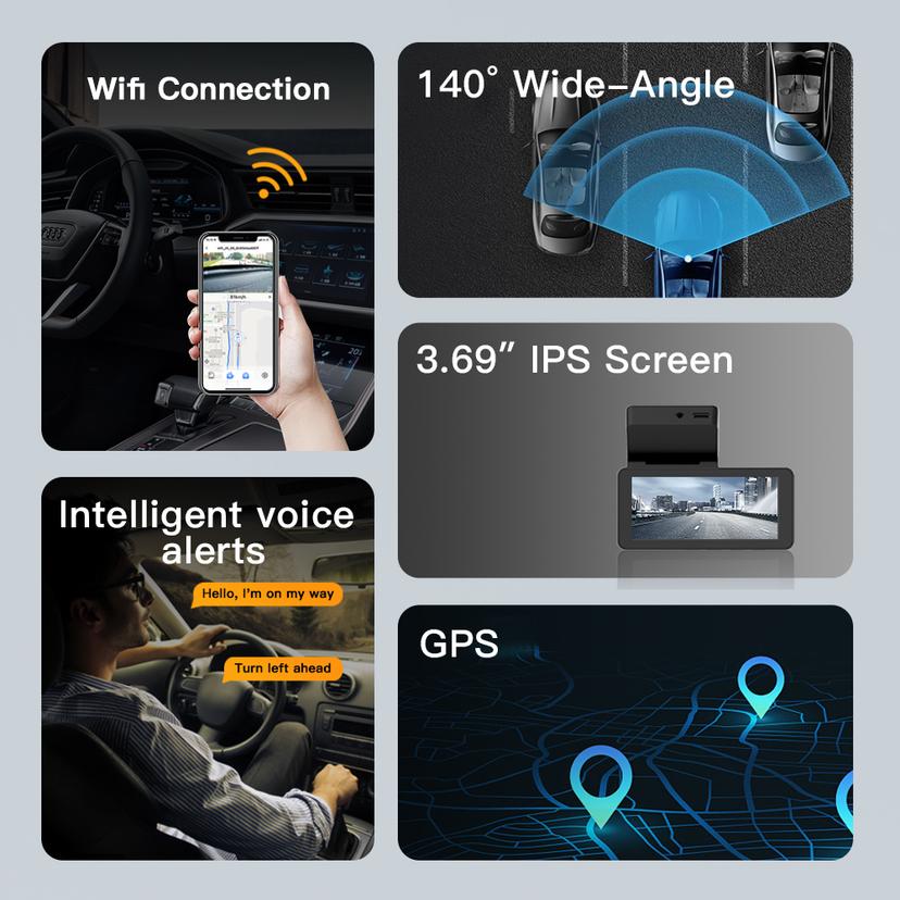 A4 4K/2K+1080P+GPS(Optional) WIFI APP