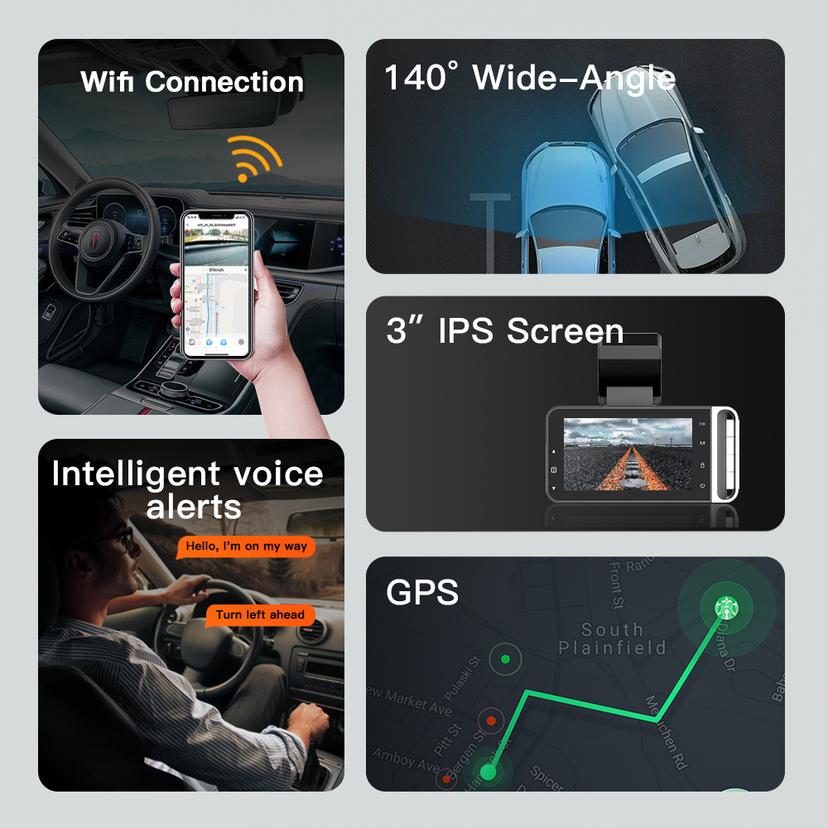 A8 4K/2K+1080P+GPS(Optional) WIFI APP